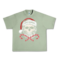 Oil Green bah humbug skull santa hat christmas funny quote Urban Heavy Tee - linhVisuals