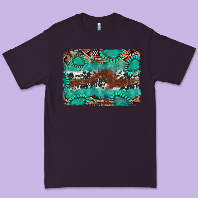 Cowhide Gemstone Leather Background Premium Tee Designed By Fadigitalartstudio