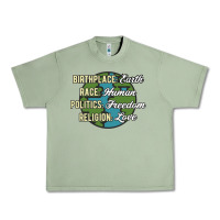 Oil Green birthplace earth race human politics freedom religion love equality al Urban Heavy Tee - linhVisuals