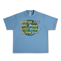 Pebble Blue birthplace earth race human politics freedom religion love equality al Urban Heavy Tee - linhVisuals