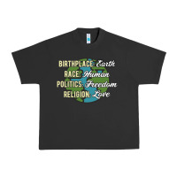 Pigment Black birthplace earth race human politics freedom religion love equality al Urban Heavy Tee - linhVisuals