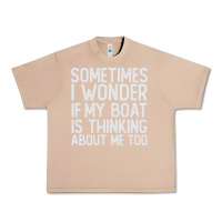 Burro boating funny if my boat is thinking about me too funny pontoon boat l Urban Heavy Tee - linhVisuals