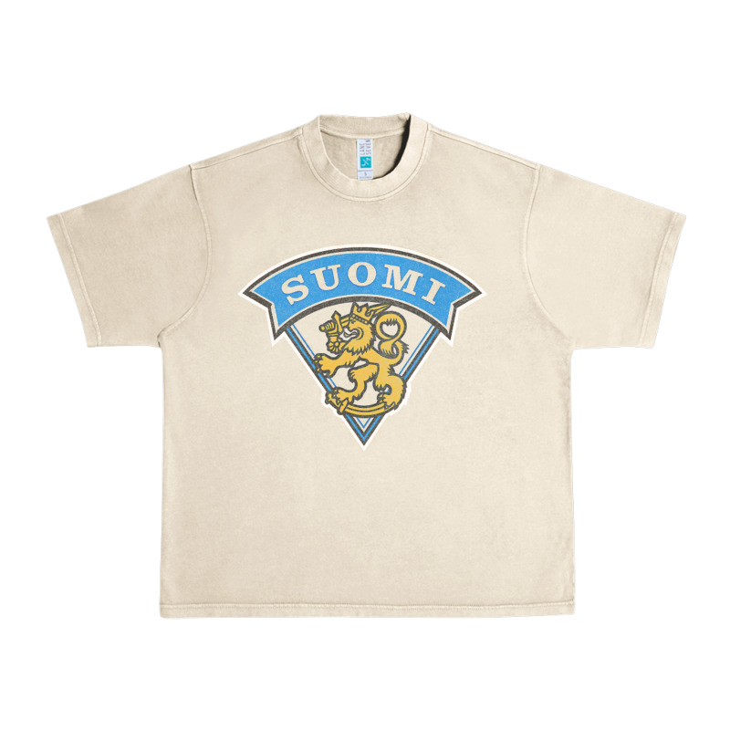 Faded Style Suomi Finland Lion Design Urban Heavy Tee by linhVisuals | Teevron
