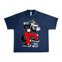 Navy big bad wolf Urban Heavy Tee - linhVisuals