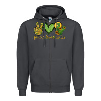 Smoke peace love cactus Zipper Hoodie - Jasminsmagicworld