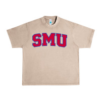 French Oak The SMU Athletics wordmark Urban Heavy Tee - linhVisuals