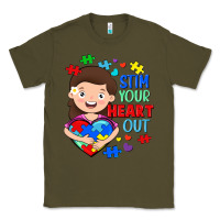 Army Green Stim your heart out Classic Tee - FaDigitalArtStudio