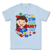 Dusty Blue Stim your heart out Classic Tee - FaDigitalArtStudio