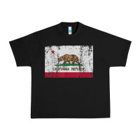 Black california flag womens mens heavy distressed vintage gift t shirt Urban Heavy Tee - linhVisuals