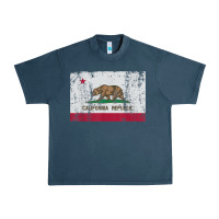 Midnight Navy california flag womens mens heavy distressed vintage gift t shirt Urban Heavy Tee - linhVisuals