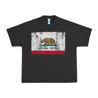 Pigment Black california flag womens mens heavy distressed vintage gift t shirt Urban Heavy Tee - linhVisuals