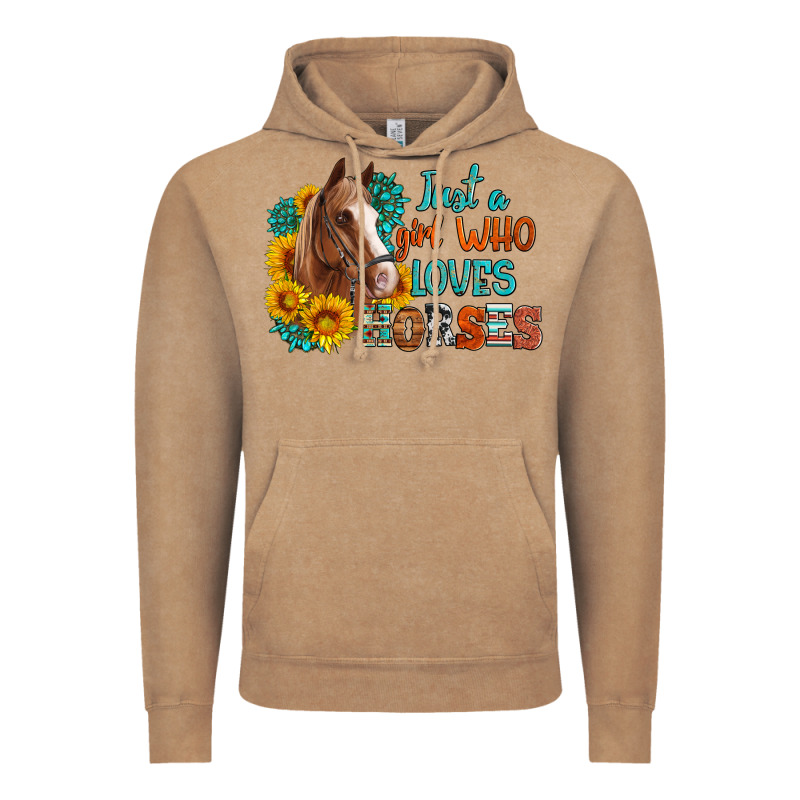 Just A Girl Who Loves Horses Vintage Hoodie by Artiststas | Teevron