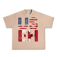 Burro canada us eh american canadian flag vintage america colors patriotic g Urban Heavy Tee - linhVisuals