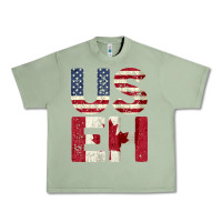 Oil Green canada us eh american canadian flag vintage america colors patriotic g Urban Heavy Tee - linhVisuals