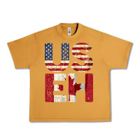Peanut Butter canada us eh american canadian flag vintage america colors patriotic g Urban Heavy Tee - linhVisuals