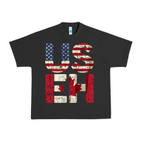 Pigment Black canada us eh american canadian flag vintage america colors patriotic g Urban Heavy Tee - linhVisuals