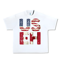 White canada us eh american canadian flag vintage america colors patriotic g Urban Heavy Tee - linhVisuals