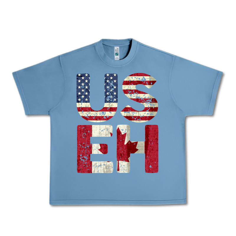 Canada Us Eh American Canadian Flag Vintage America Colors Patriotic G Urban Heavy Tee by linhVisuals | Teevron