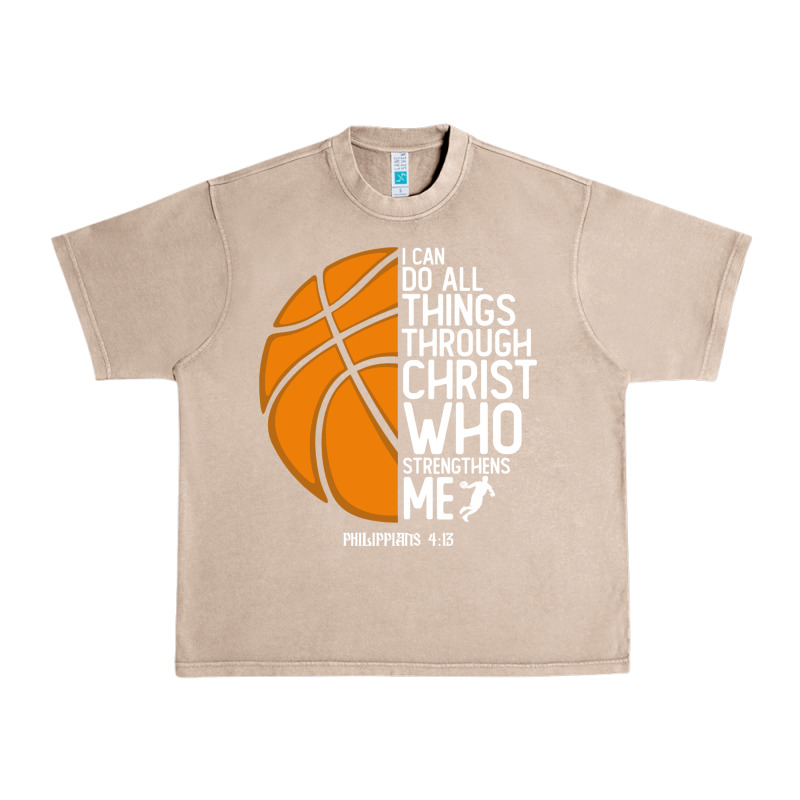 Christian Basketball I Can Do All Things Through Christ Philippians 41 Urban Heavy Tee by linhVisuals | Teevron