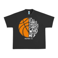 Pigment Black christian basketball i can do all things through christ philippians 41 Urban Heavy Tee - linhVisuals