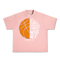 Salmon christian basketball i can do all things through christ philippians 41 Urban Heavy Tee - linhVisuals