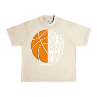 Sandshell christian basketball i can do all things through christ philippians 41 Urban Heavy Tee - linhVisuals