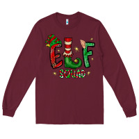 Burgundy Elf Squad Long Sleeve Tee - CowhideDigitalArt