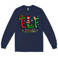 Navy Elf Squad Long Sleeve Tee - CowhideDigitalArt