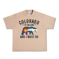 Burro colorado is calling and i must go state flag with wild bear Urban Heavy Tee - linhVisuals