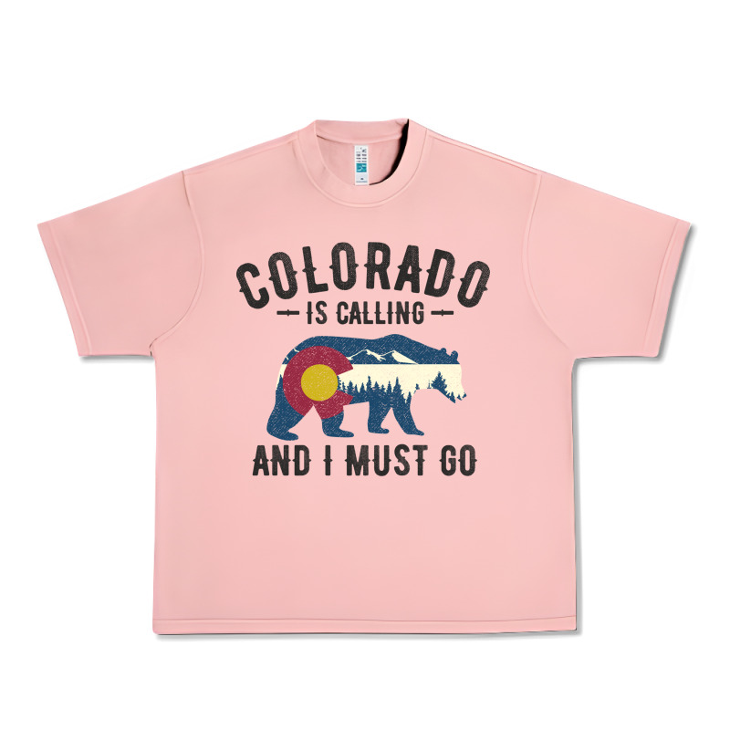 Colorado Is Calling And I Must Go State Flag With Wild Bear Urban Heavy Tee by linhVisuals | Teevron