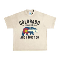 Sandshell colorado is calling and i must go state flag with wild bear Urban Heavy Tee - linhVisuals