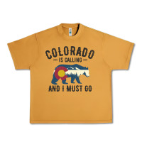 Peanut Butter colorado is calling and i must go state flag with wild bear Urban Heavy Tee - linhVisuals