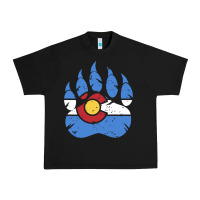 Black colorado state flag bear paw print pocket place Urban Heavy Tee - linhVisuals