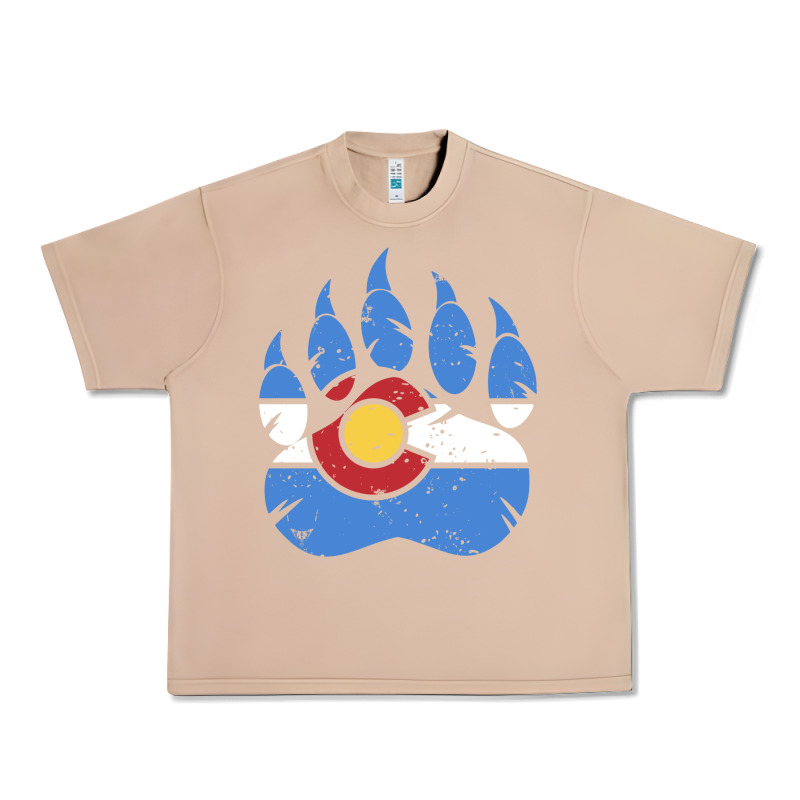 Colorado State Flag Bear Paw Print Pocket Place Urban Heavy Tee by linhVisuals | Teevron