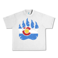 Lunar Rock colorado state flag bear paw print pocket place Urban Heavy Tee - linhVisuals