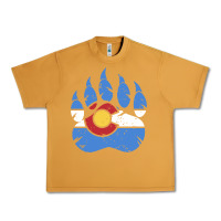 Peanut Butter colorado state flag bear paw print pocket place Urban Heavy Tee - linhVisuals
