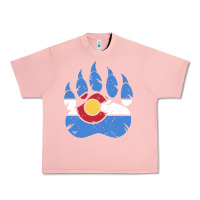 Salmon colorado state flag bear paw print pocket place Urban Heavy Tee - linhVisuals