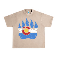 French Oak colorado state flag bear paw print pocket place Urban Heavy Tee - linhVisuals