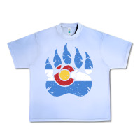 Grape Ice colorado state flag bear paw print pocket place Urban Heavy Tee - linhVisuals