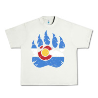Pistachio colorado state flag bear paw print pocket place Urban Heavy Tee - linhVisuals