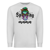 Dove Grey spooky mama skull Premium Sweatshirt - RanaPortraitStore