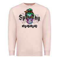 Pale Pink spooky mama skull Premium Sweatshirt - RanaPortraitStore