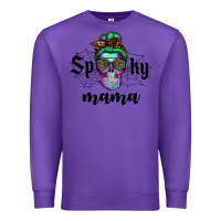 Purple spooky mama skull Premium Sweatshirt - RanaPortraitStore