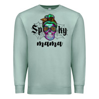Seafoam spooky mama skull Premium Sweatshirt - RanaPortraitStore