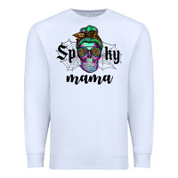 White spooky mama skull Premium Sweatshirt - RanaPortraitStore