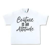 White couture is an attitude inspirational fashion quote cute lettering text Urban Heavy Tee - linhVisuals