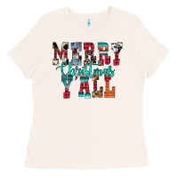 Bone merry christmas y'all Ladies Tee - CowhideDigitalArt