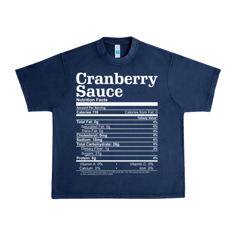 Cranberry Sauce Nutrition Facts Funny Thanksgiving Christmas Food Nutr Urban Heavy Tee by linhVisuals | Teevron