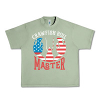 Oil Green crawfish boil master american  flag us big red lobster design Urban Heavy Tee - linhVisuals