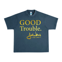 Midnight Navy good trouble john lewis signature Urban Heavy Tee - linhVisuals